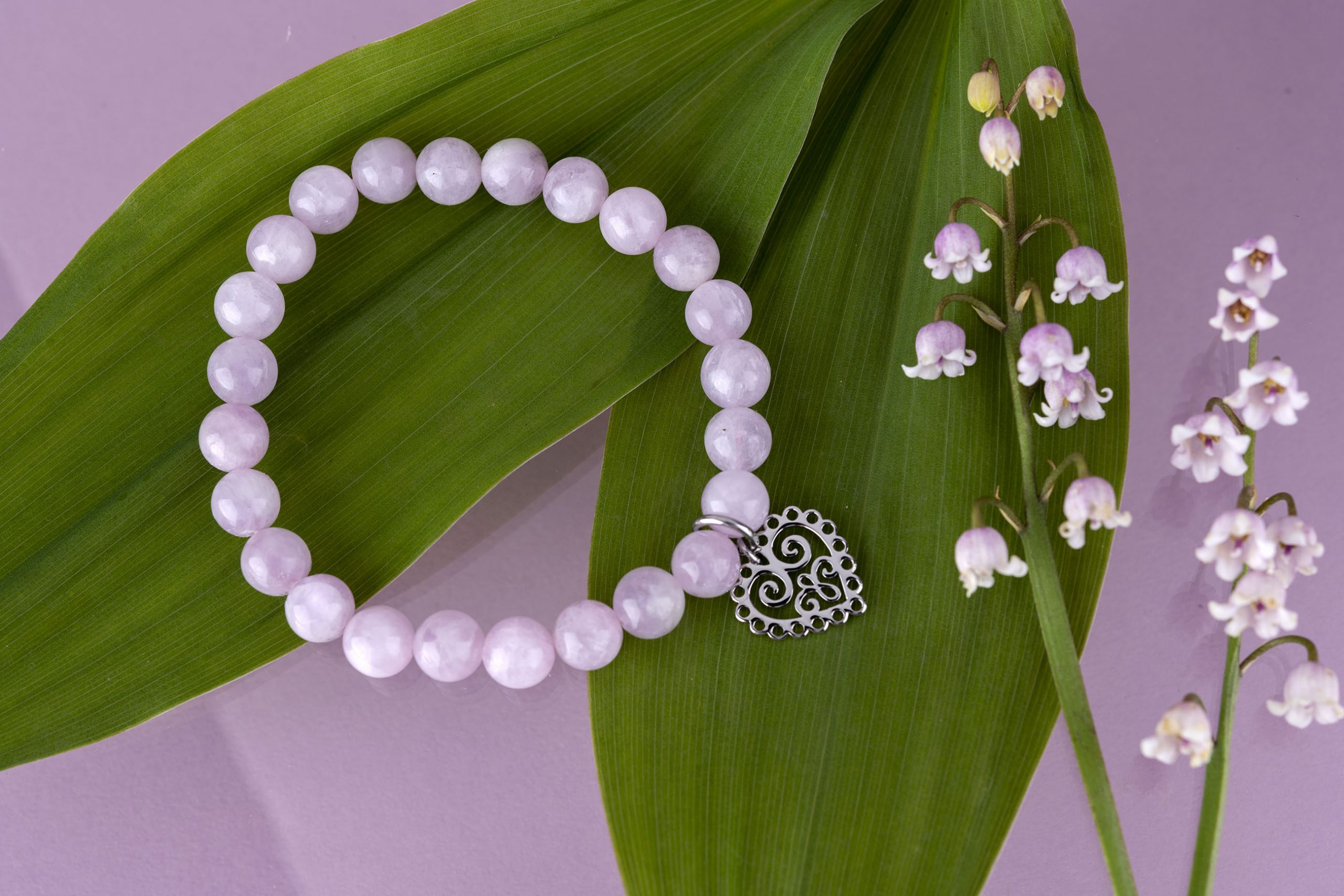 Náramok srdce ornament mini 1 - rôzne kamene