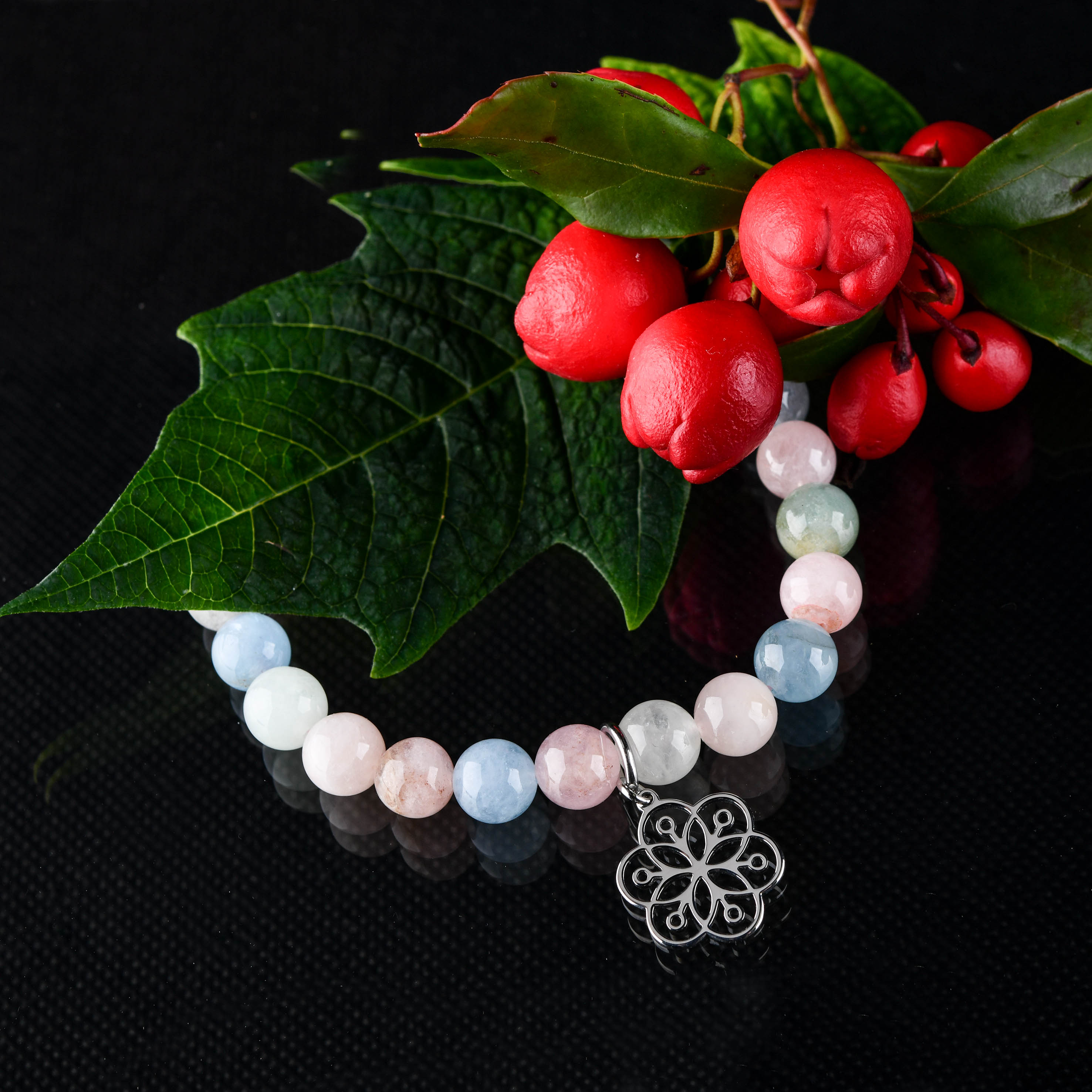 Náramok kvet života 1 - rôzne kamene