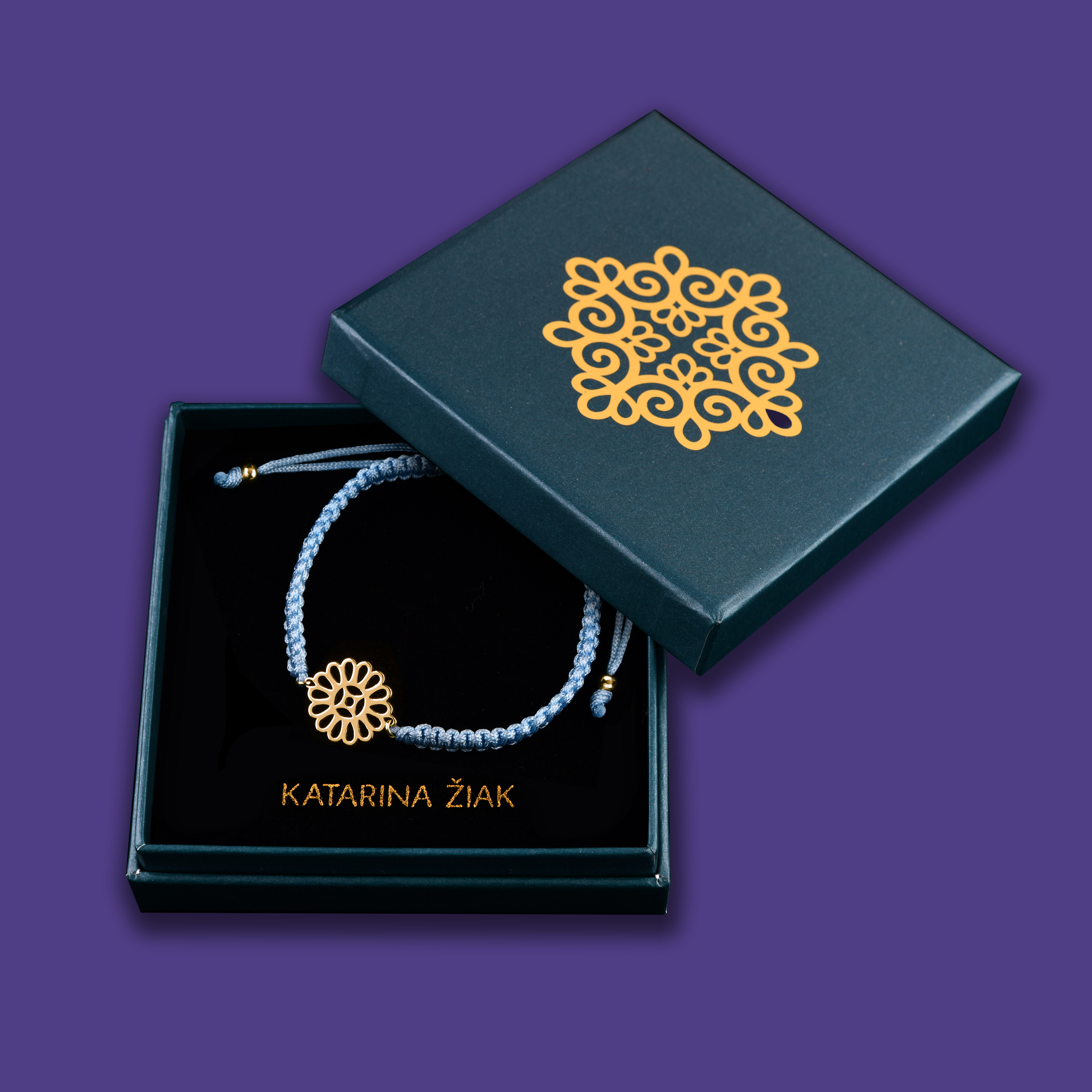 Náramok cíferská margarétka 1 - šnúrka