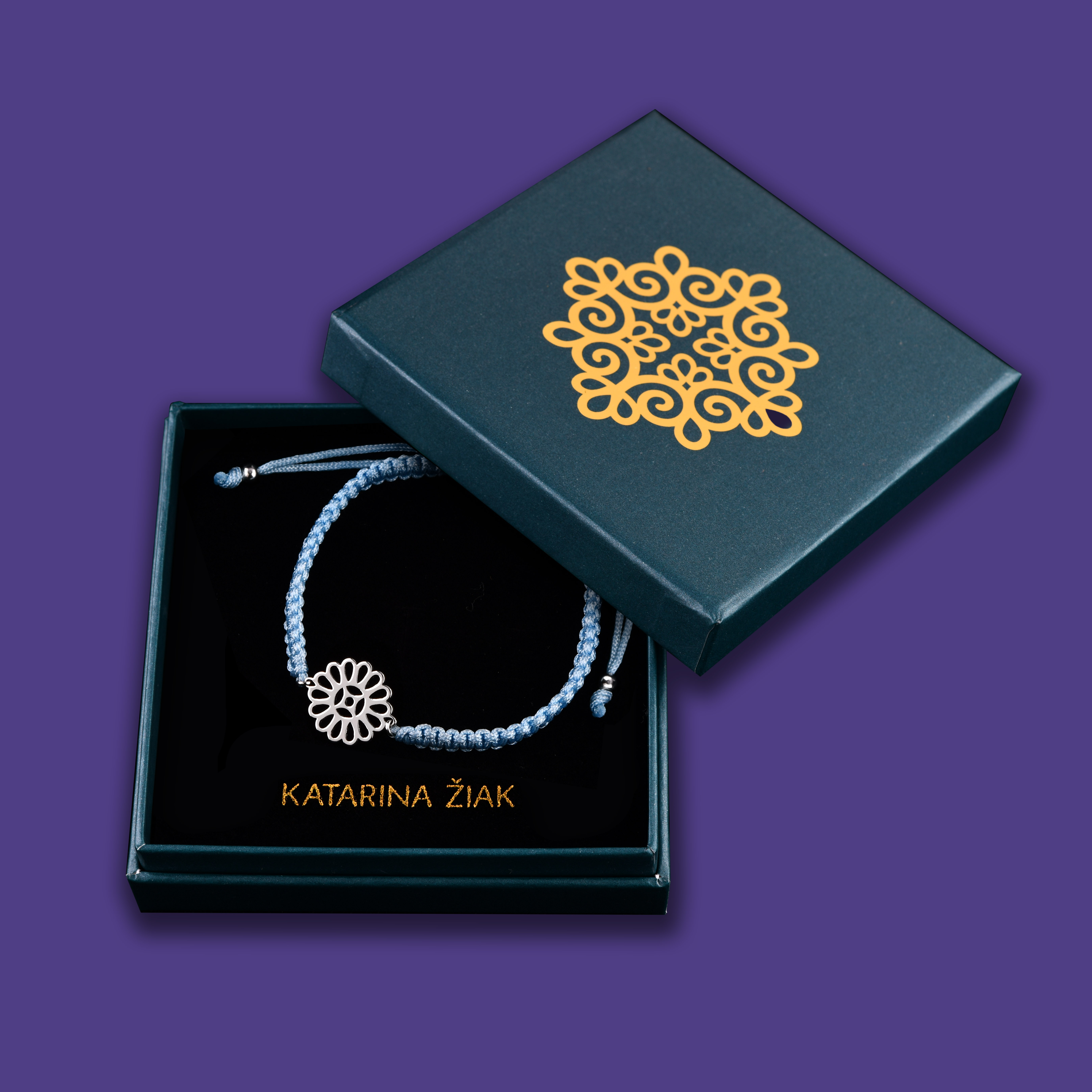 Náramok cíferská margarétka 1 - šnúrka