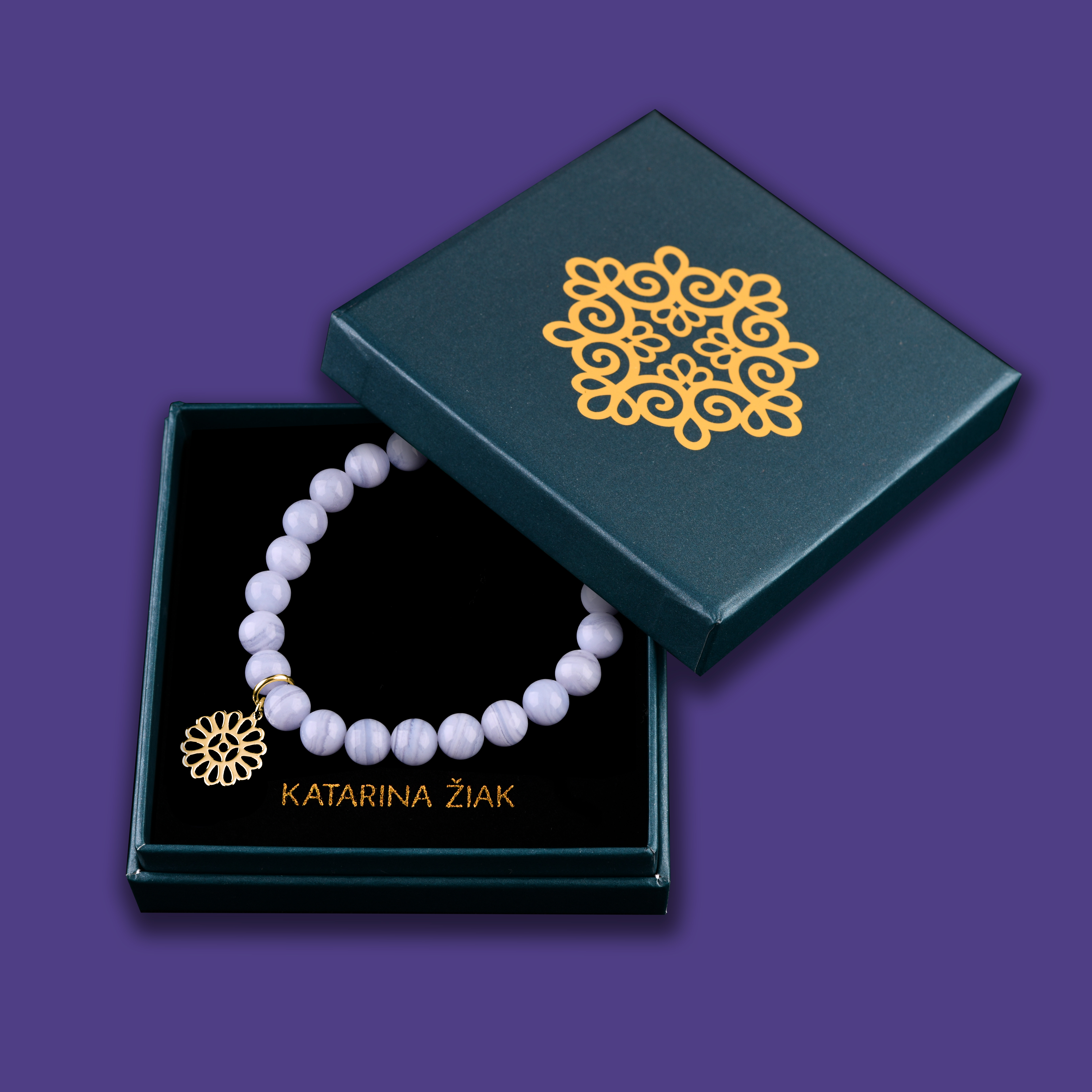 Náramok cíferská margarétka 1 - rôzne kamene