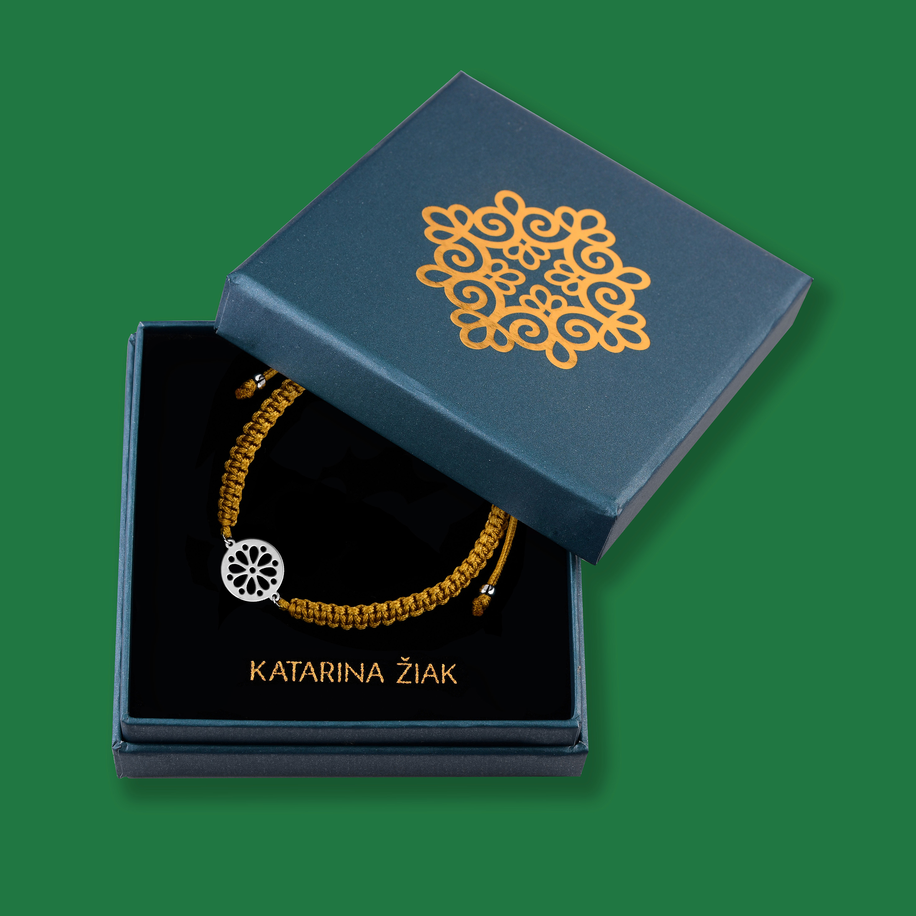 Náramok čipka – margarétka - šnúrka