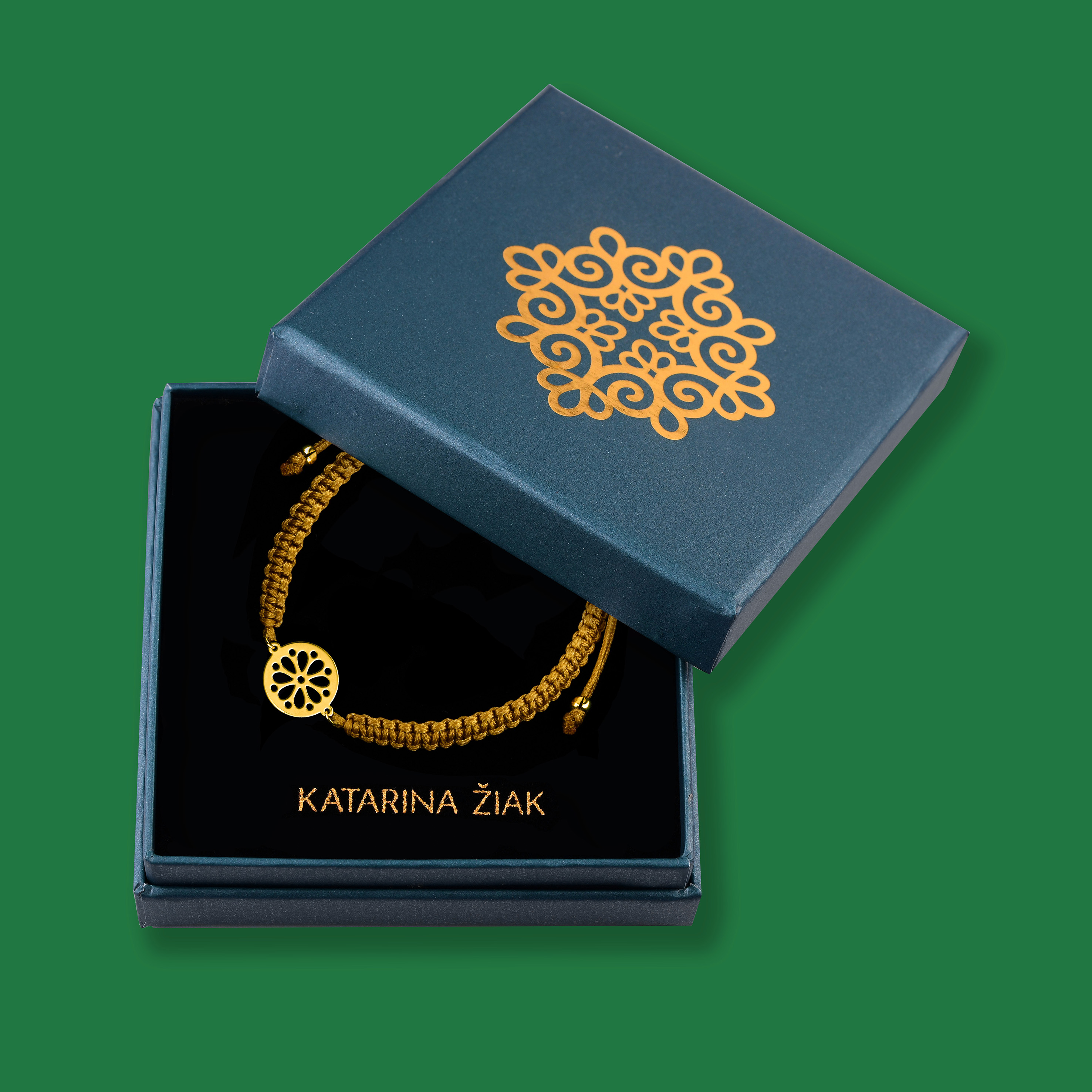 Náramok čipka – margarétka - šnúrka