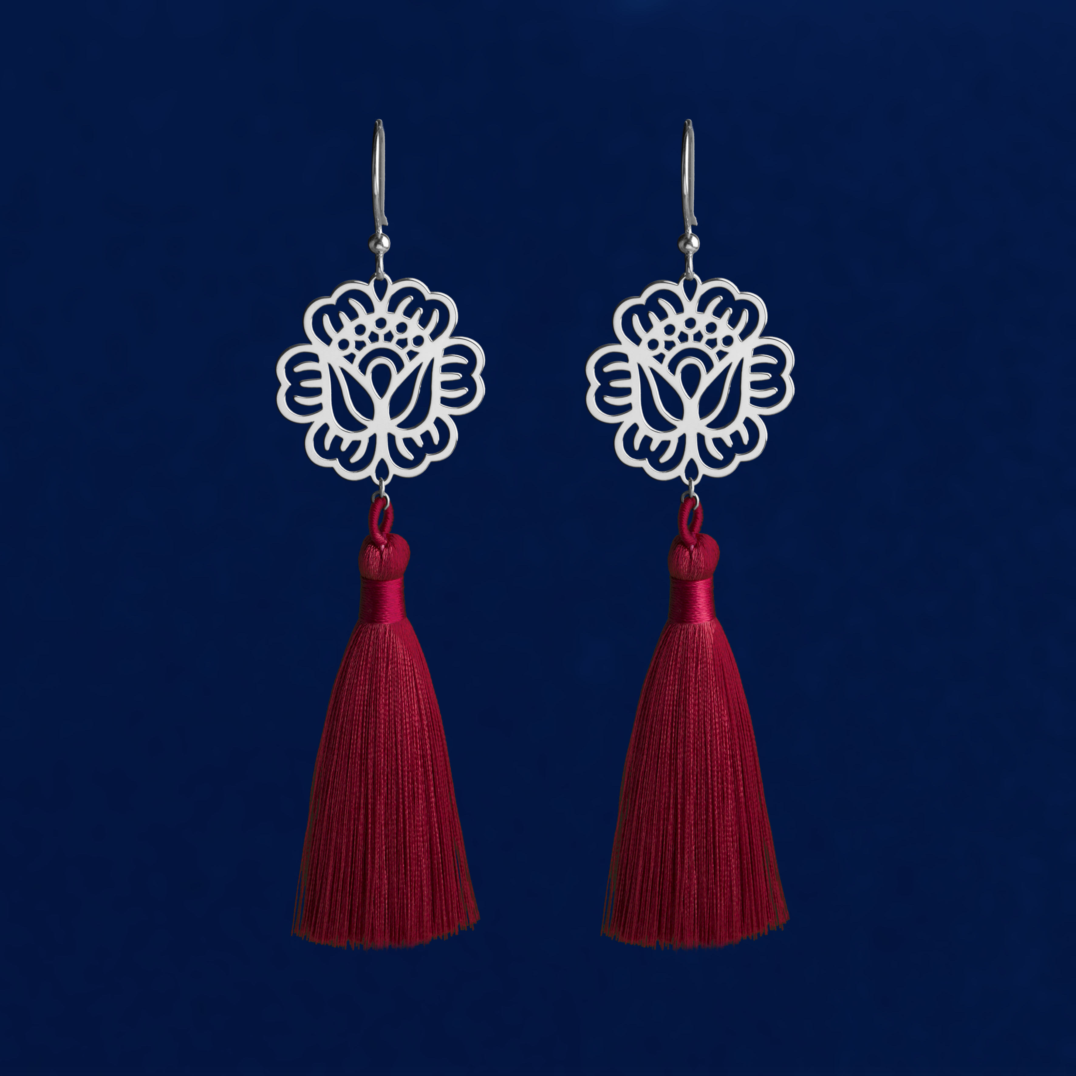 Náušnice mak 1 - strapce