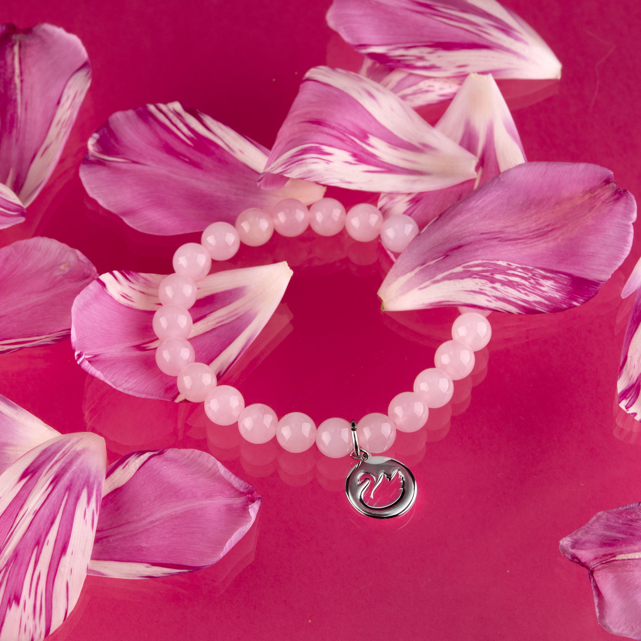 Náramok labuť - rôzne kamene