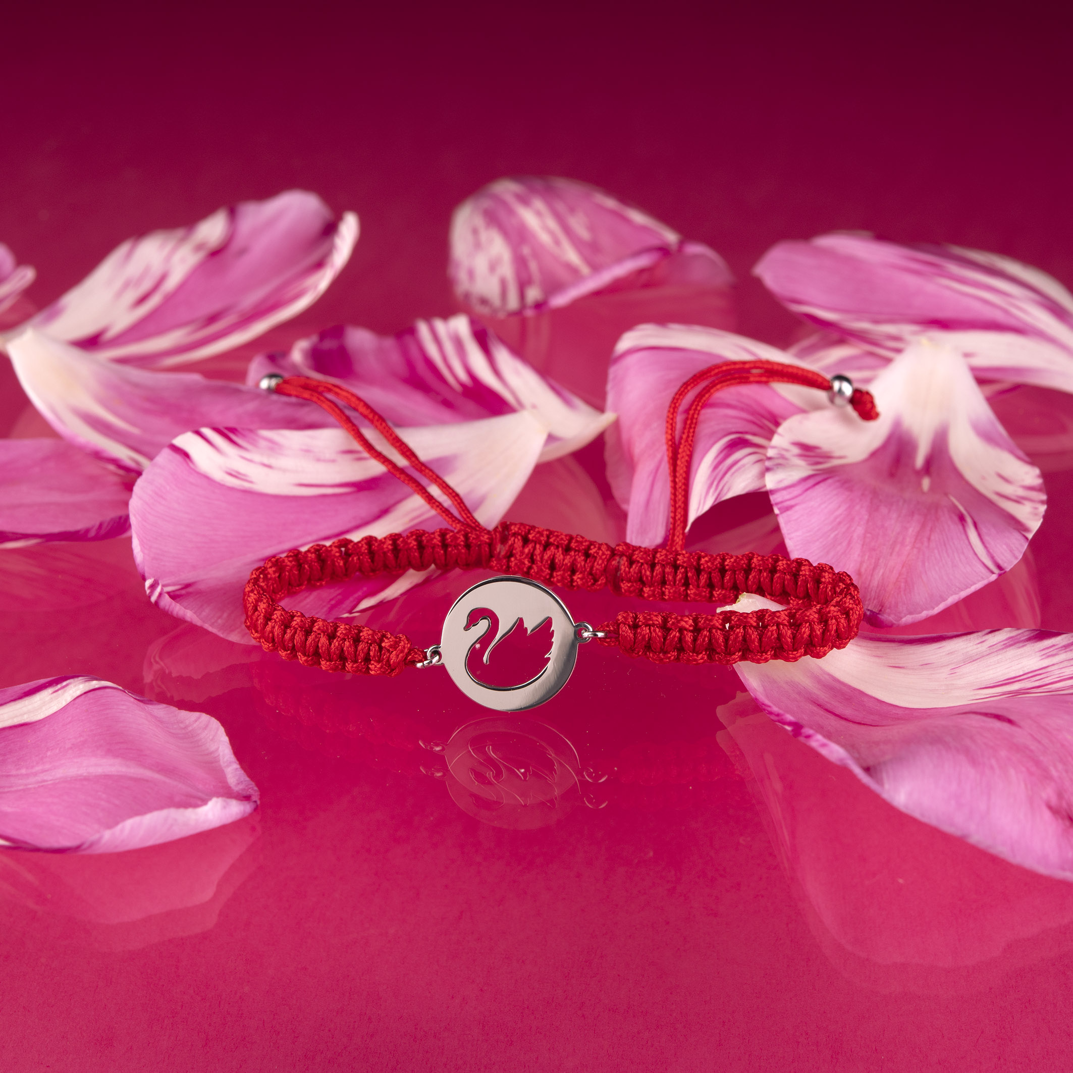 Náramok labuť - šnúrka