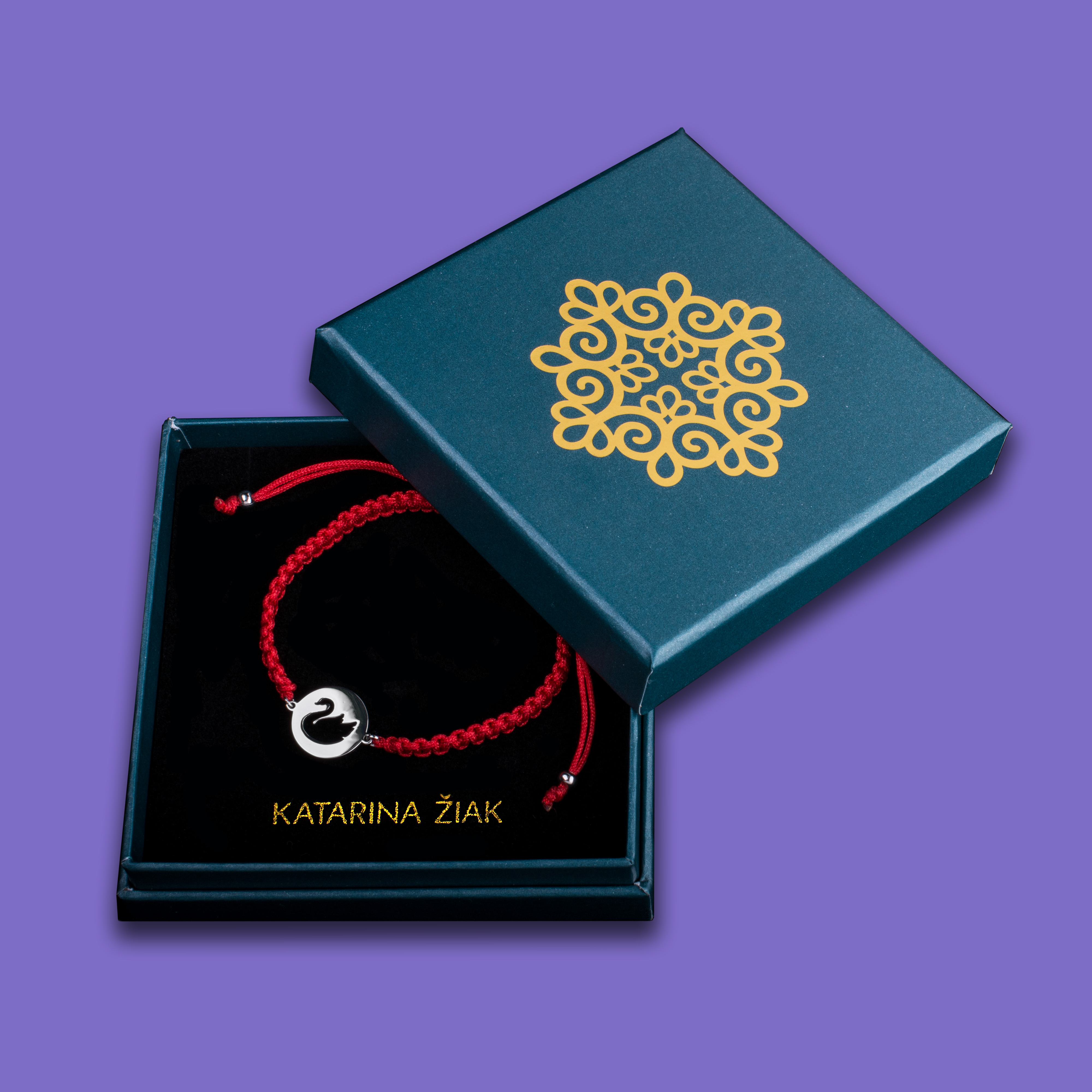 Náramok labuť - šnúrka