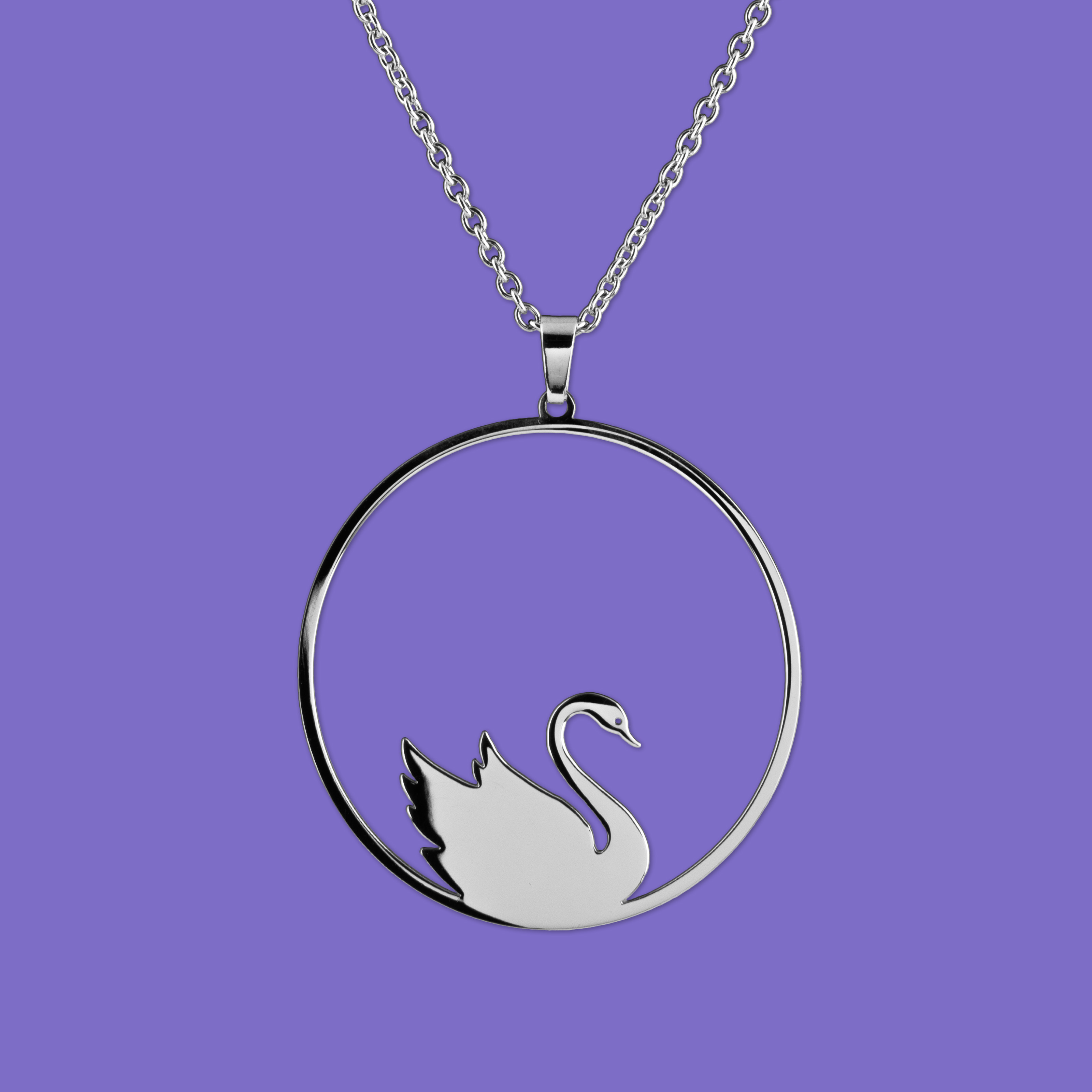 Prívesok labuť – kruh – 4 cm