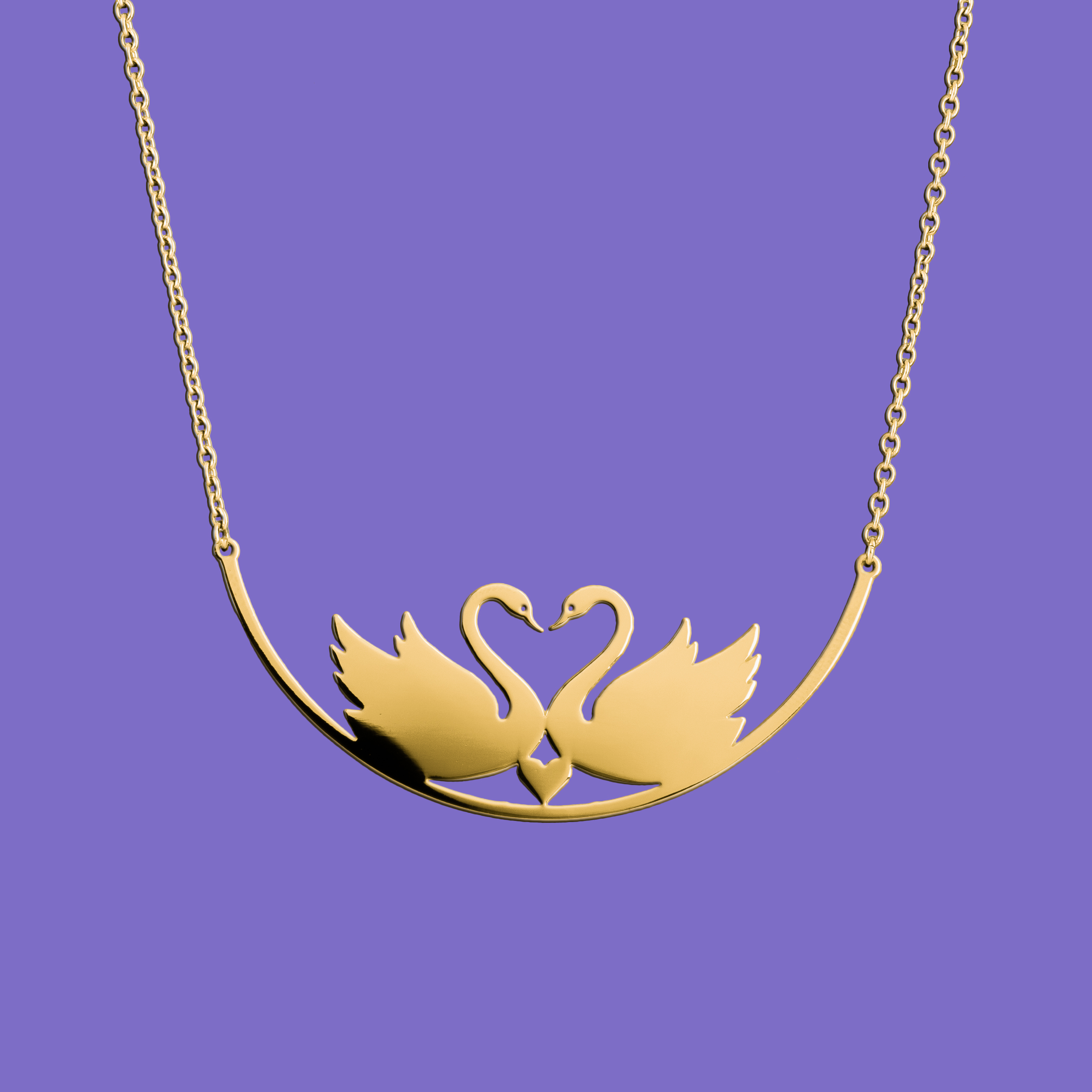 Náhrdelník labutí pár