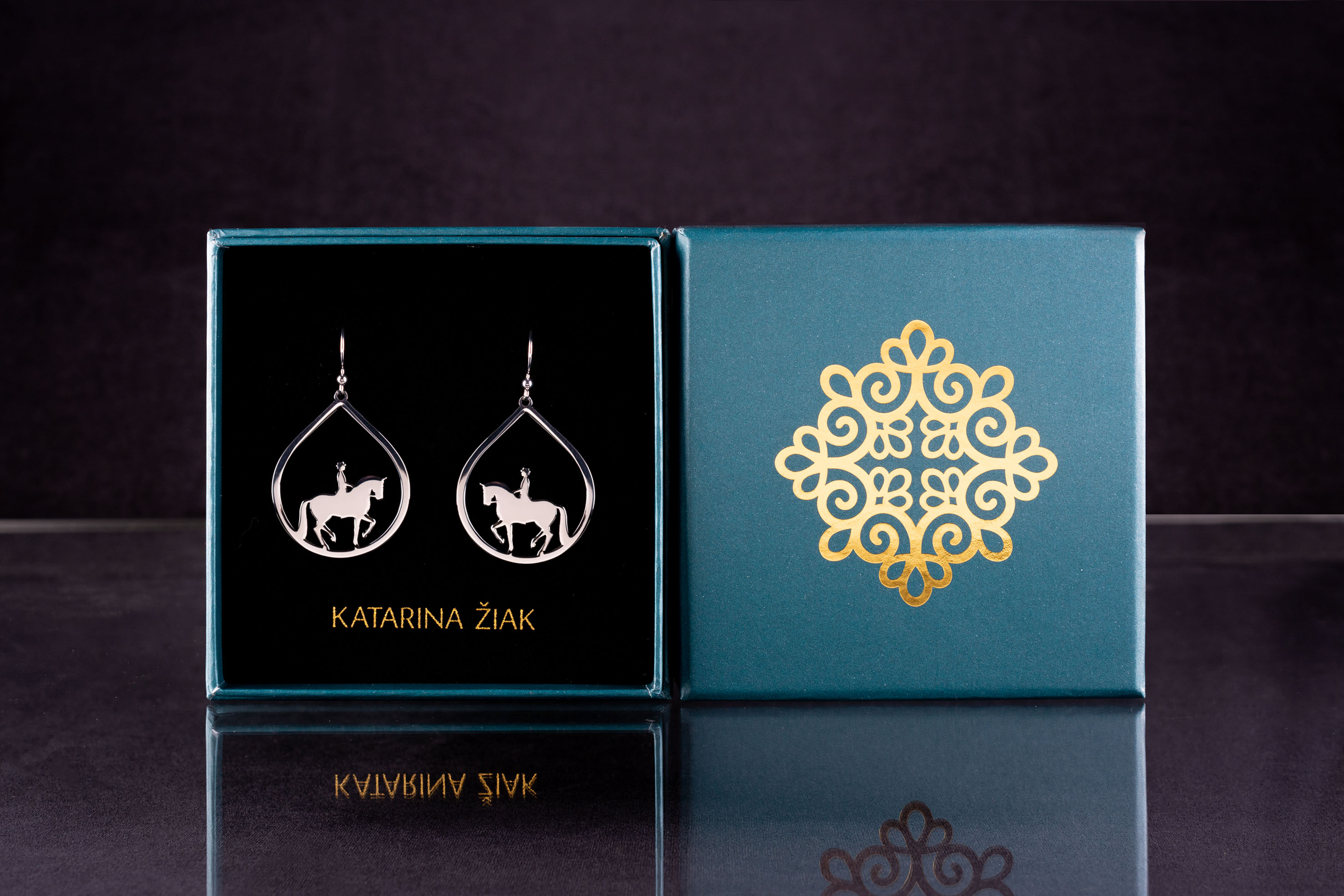 Náušnice jazdec - slza