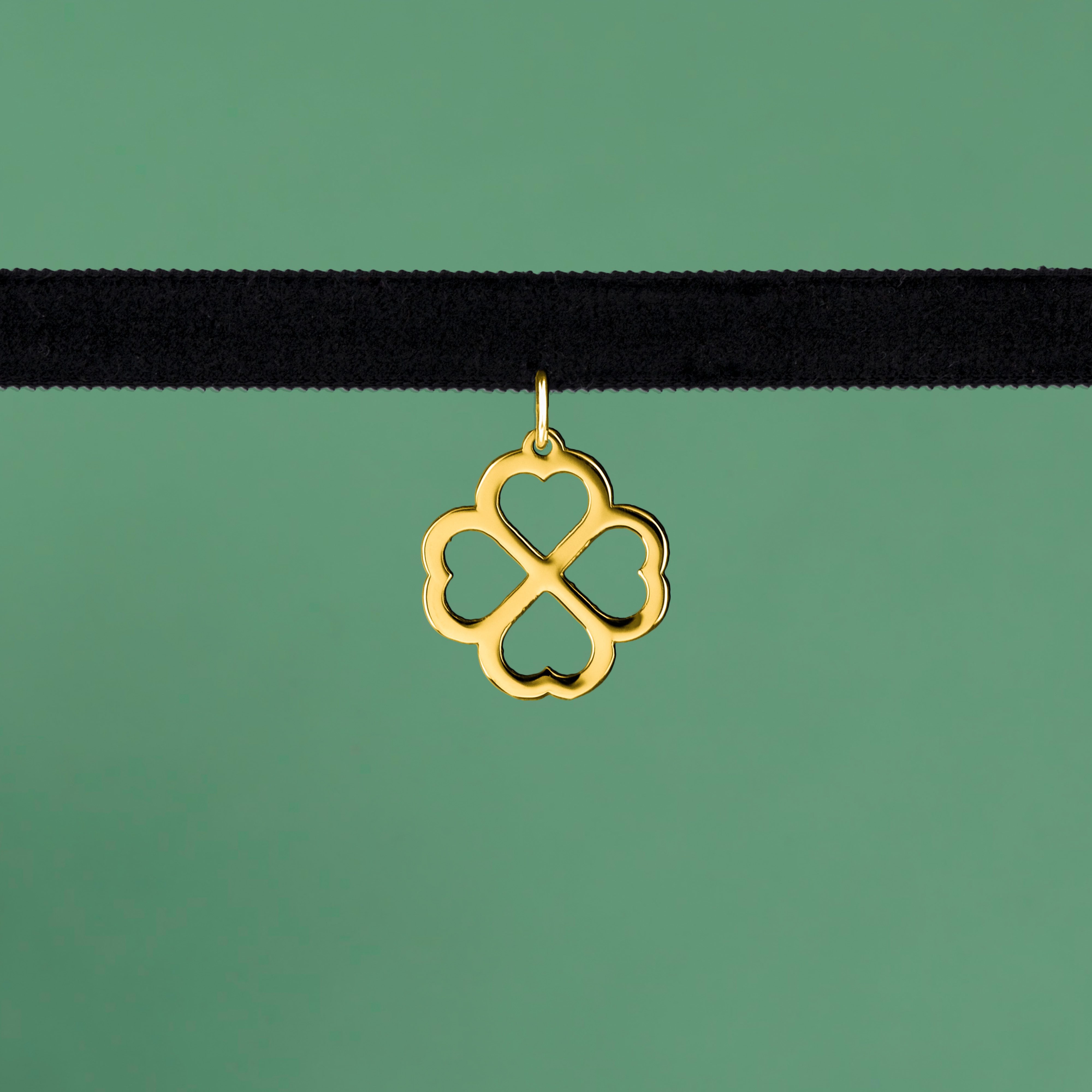 Náhrdelník choker štvorlístok