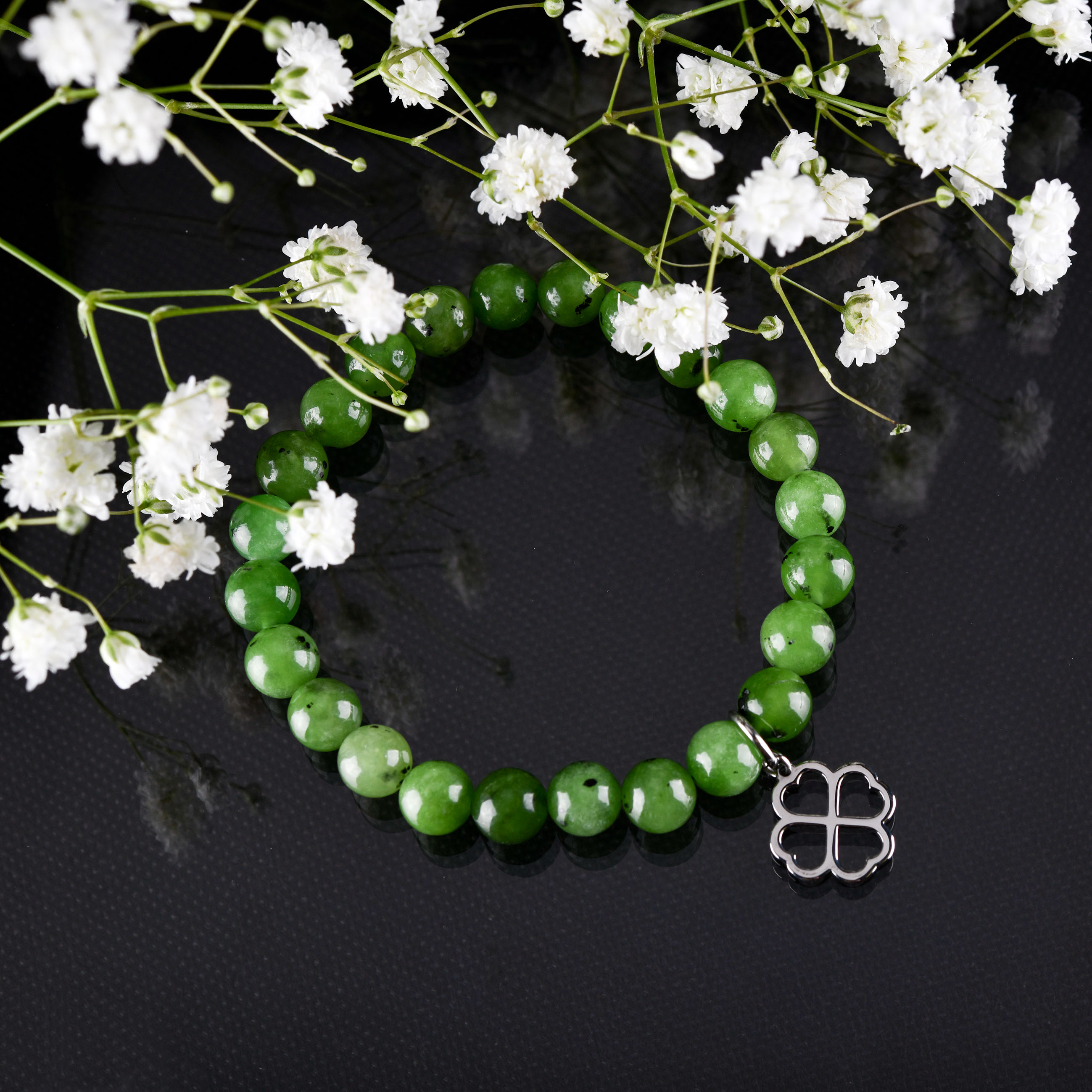 Náramok štvorlístok - rôzne kamene