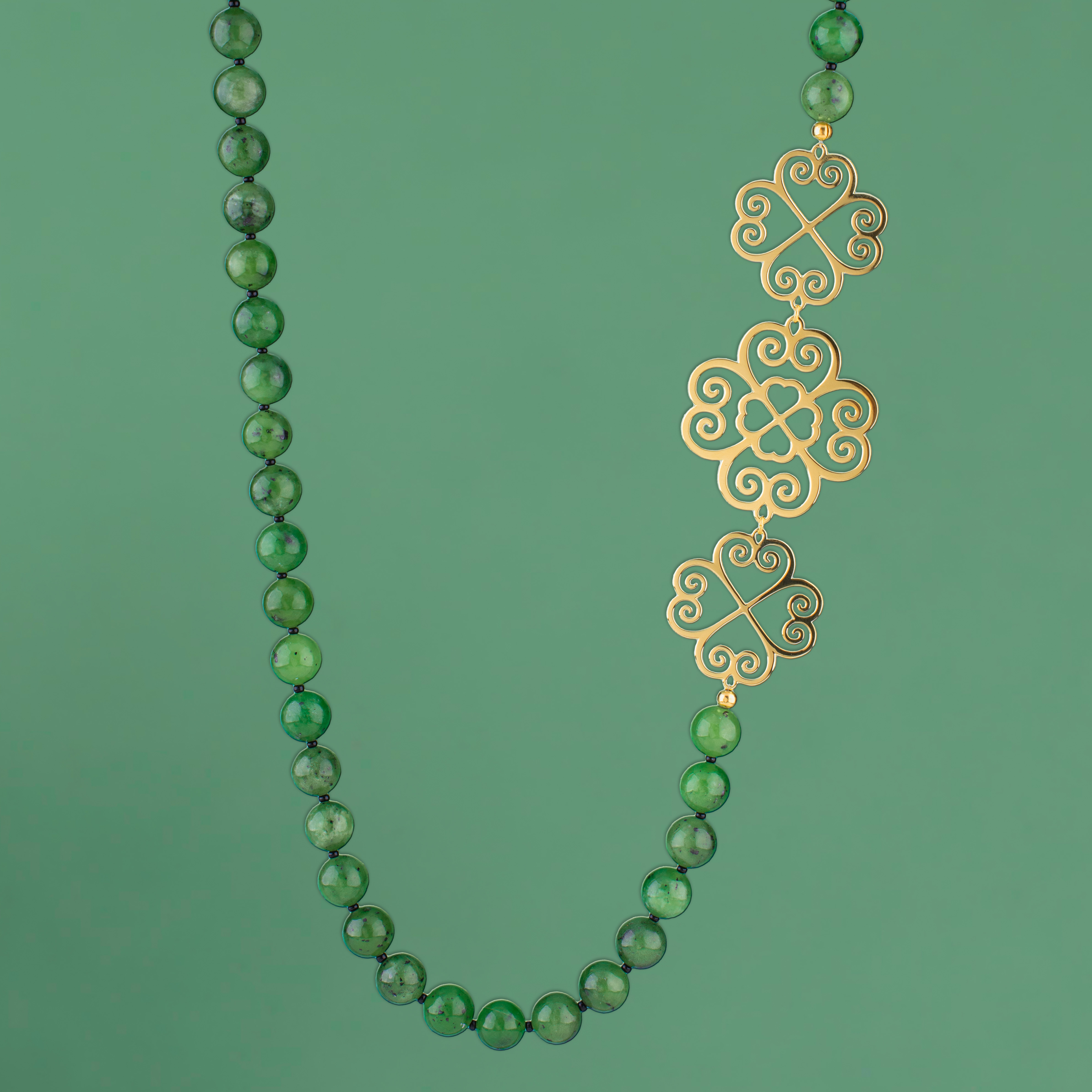 Náhrdelník Malý kúsok šťastia - nefrit