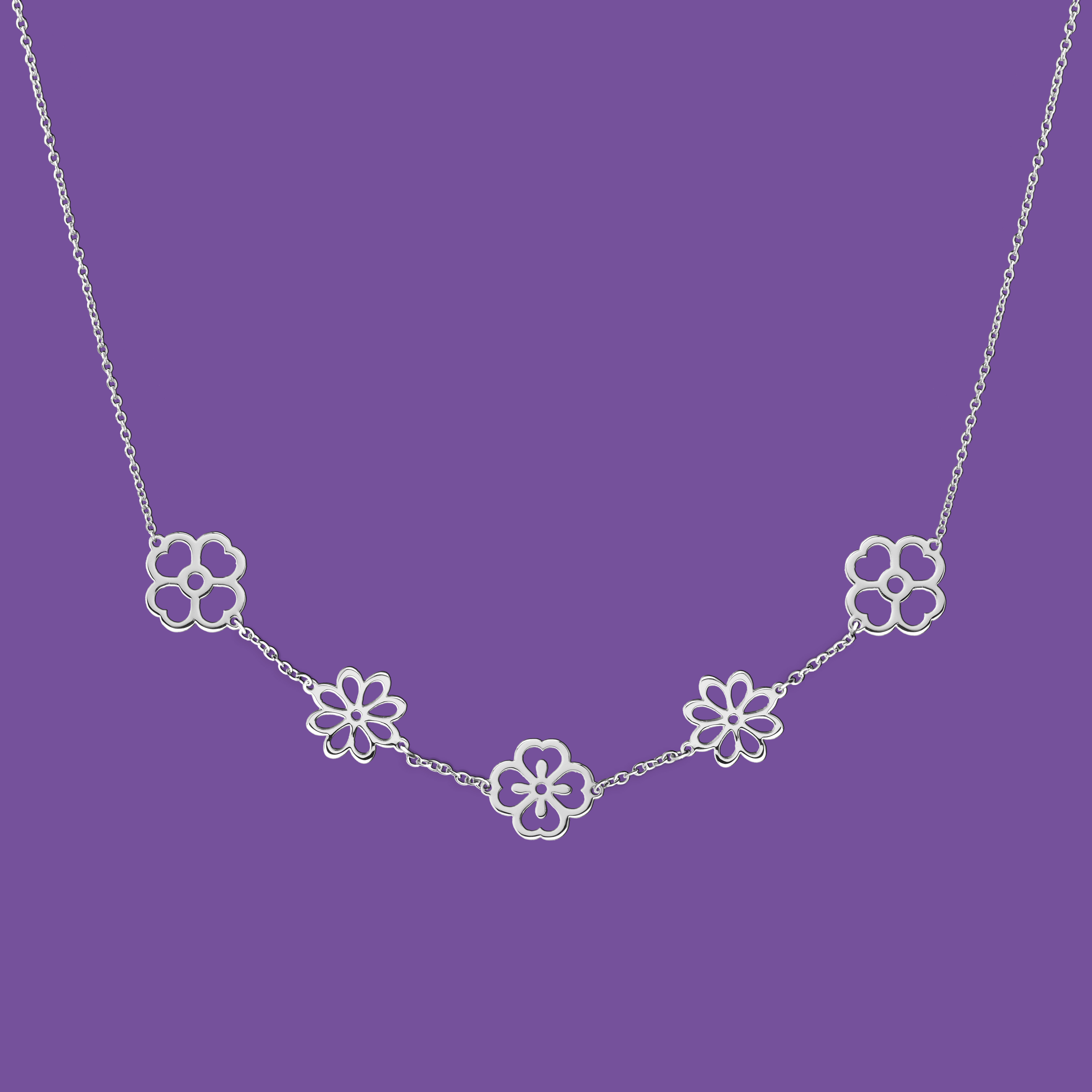 Náhrdelník kombinácia kvietkov