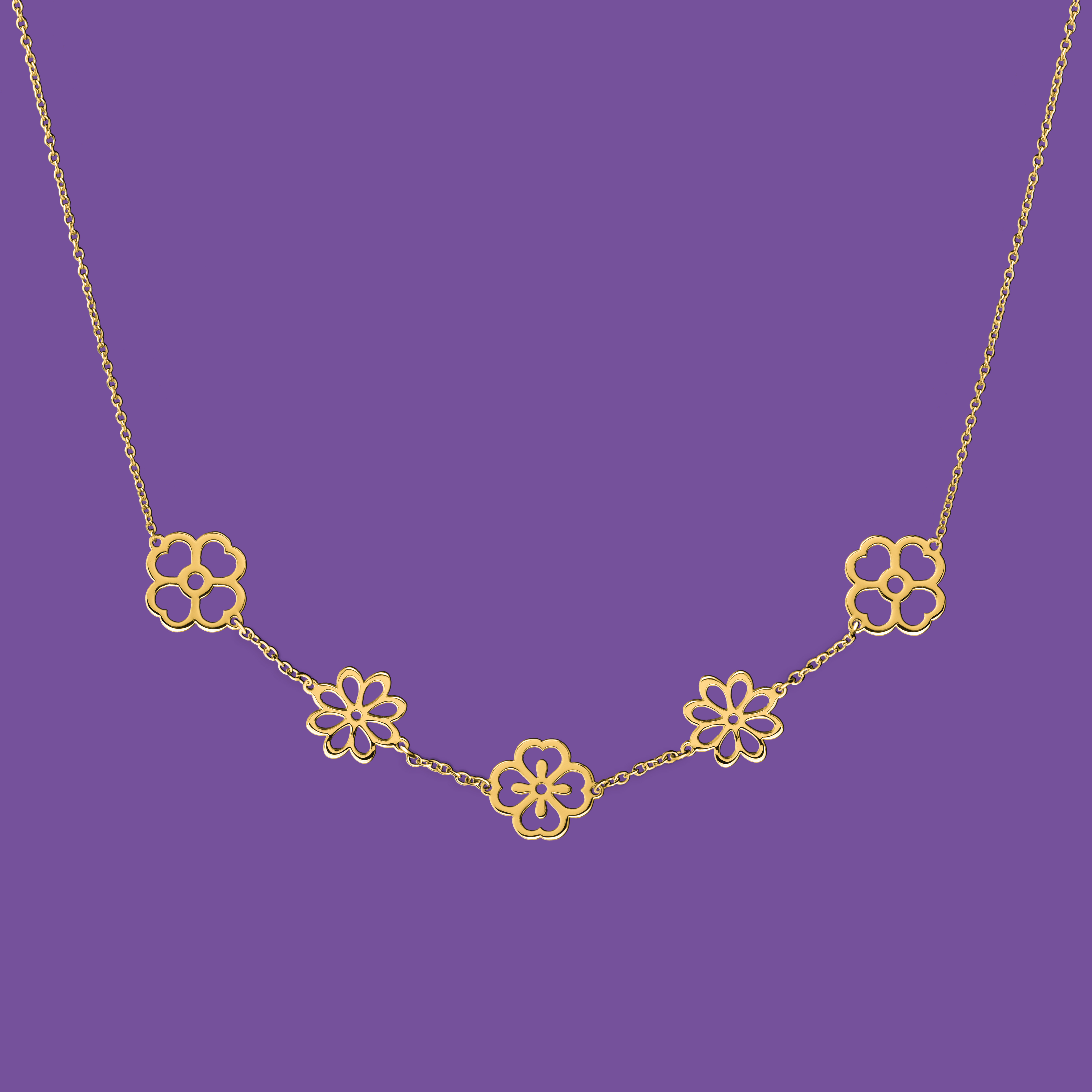 Náhrdelník kombinácia kvietkov