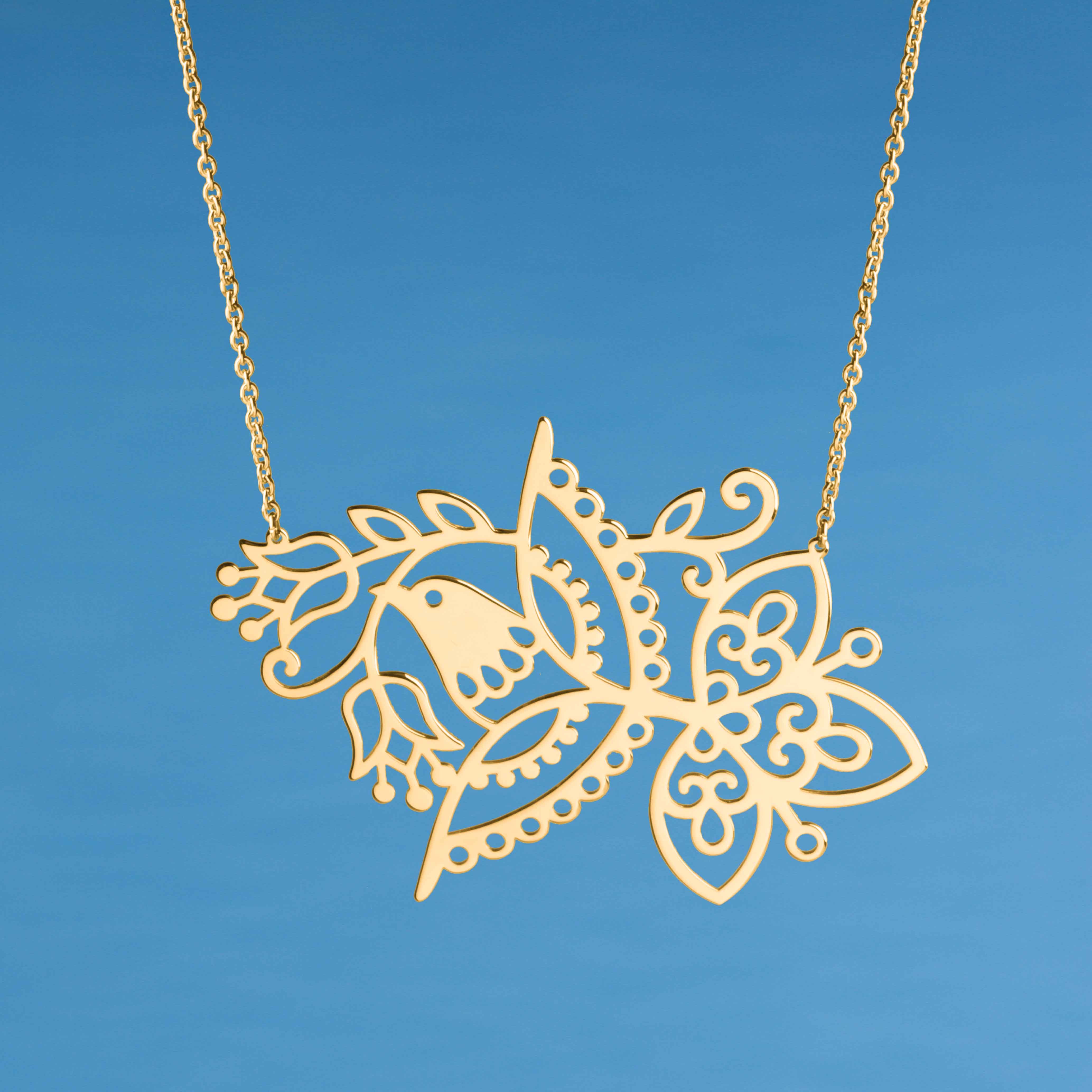 Náhrdelník vajnory vtáčik - krátky