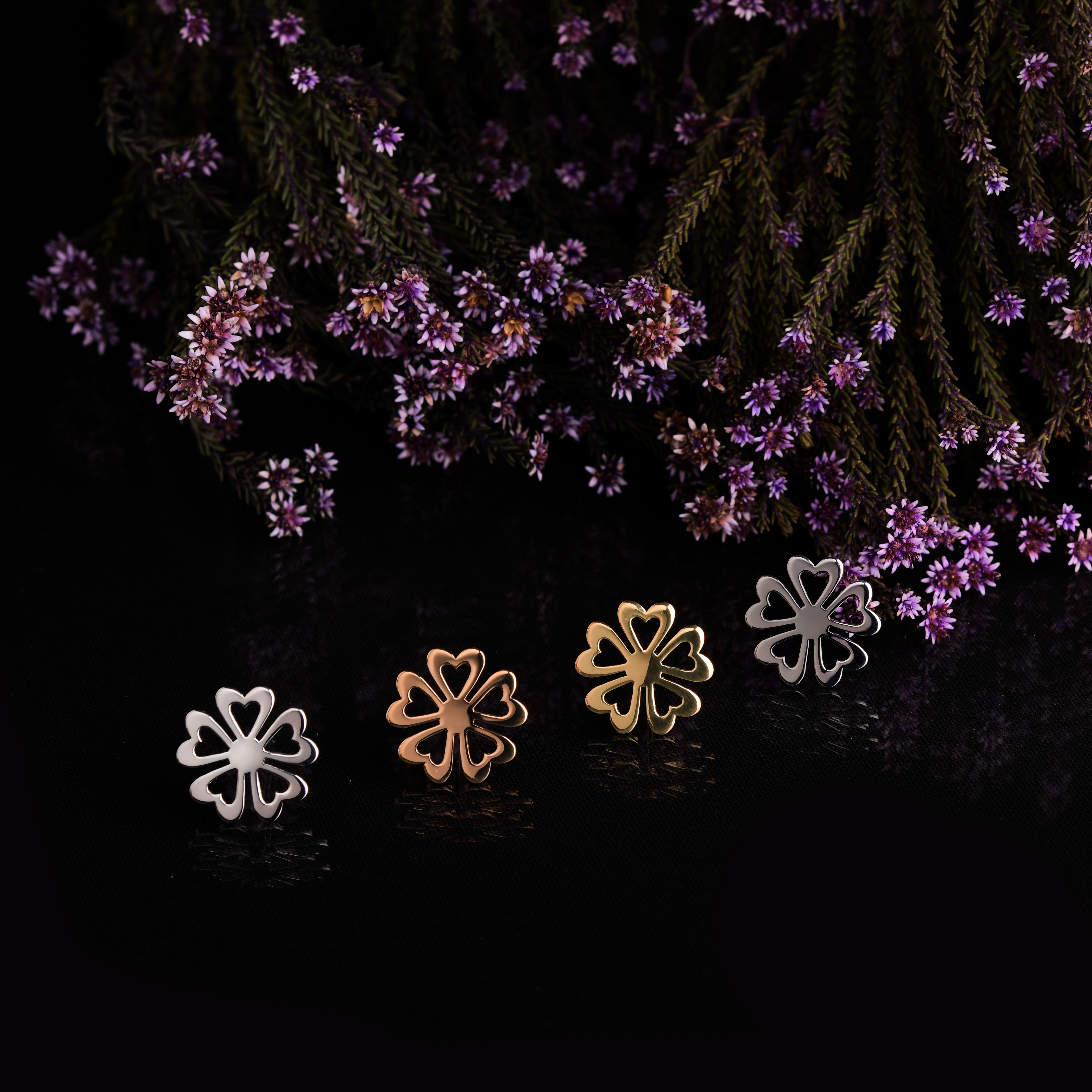 Napichovacie náušnice kvietok vajnory 1