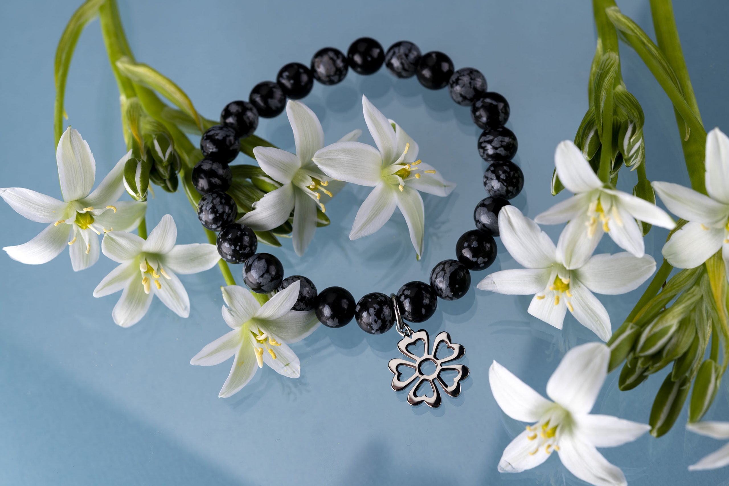 Náramok vajnorský kvietok - rôzne kamene