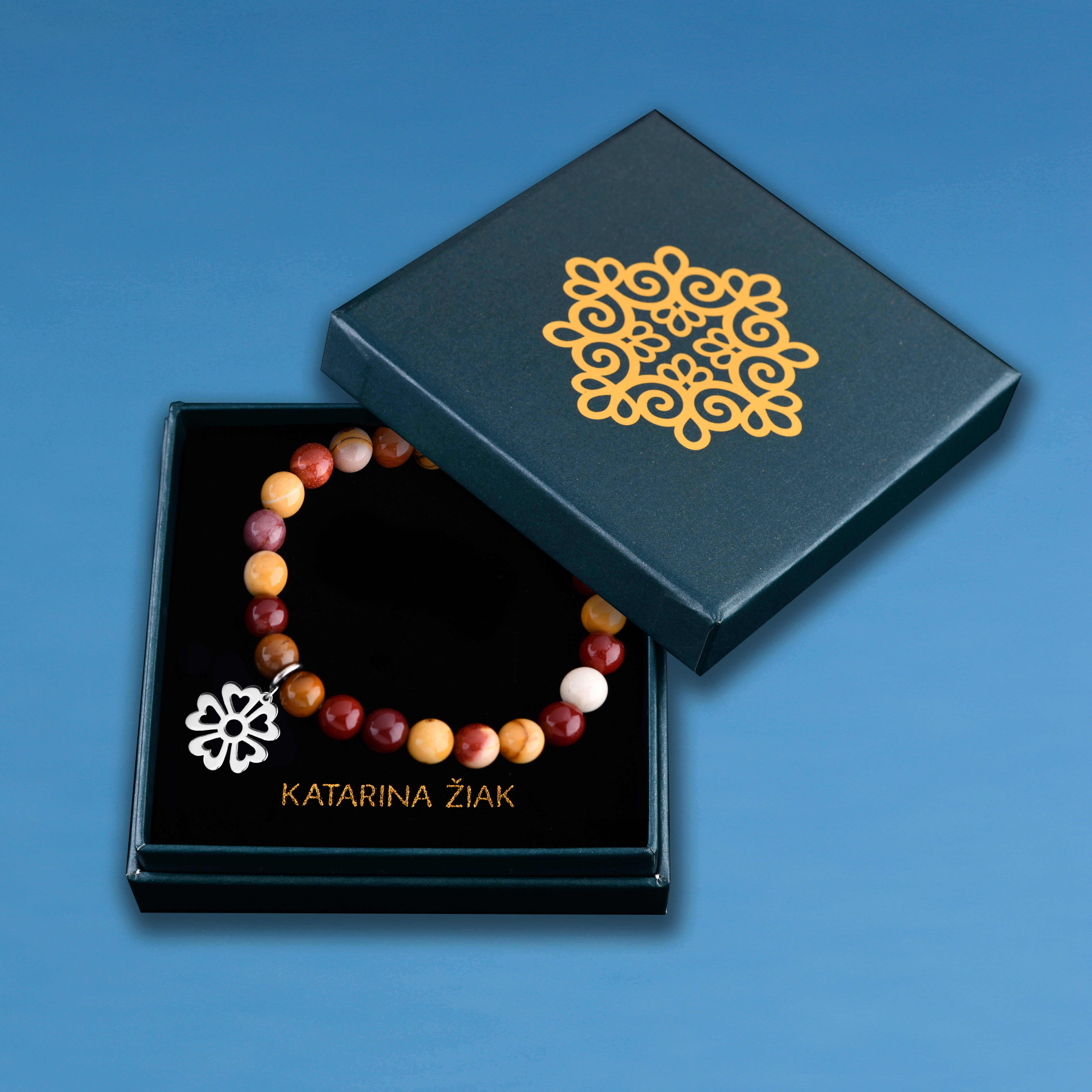 Náramok vajnorský kvietok - rôzne kamene