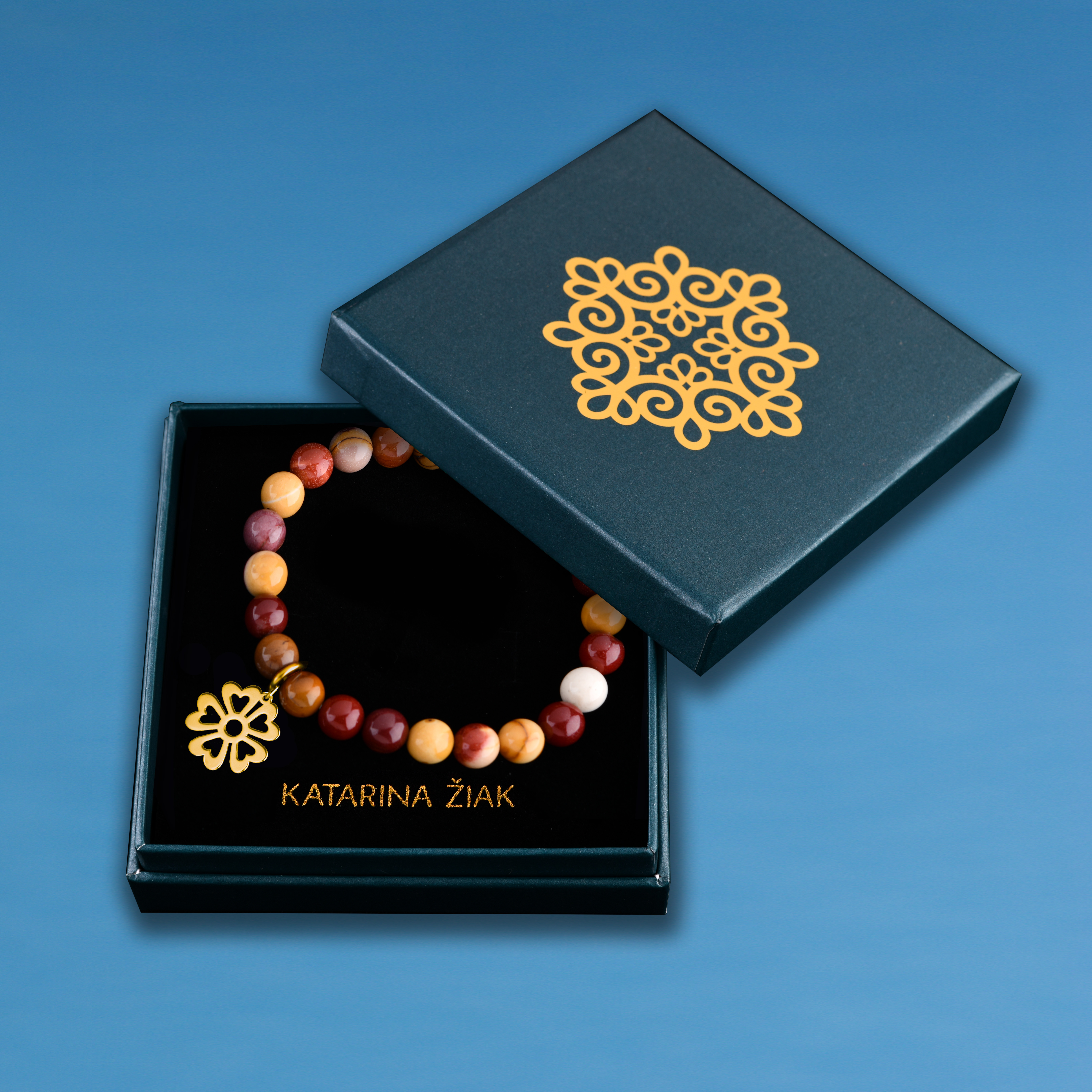 Náramok vajnorský kvietok - rôzne kamene