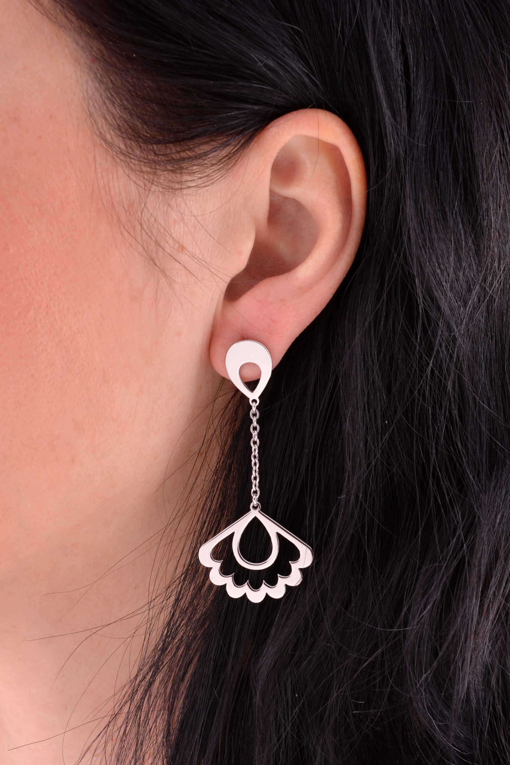 Náušnice vajnorský vejár na retiazke krátke