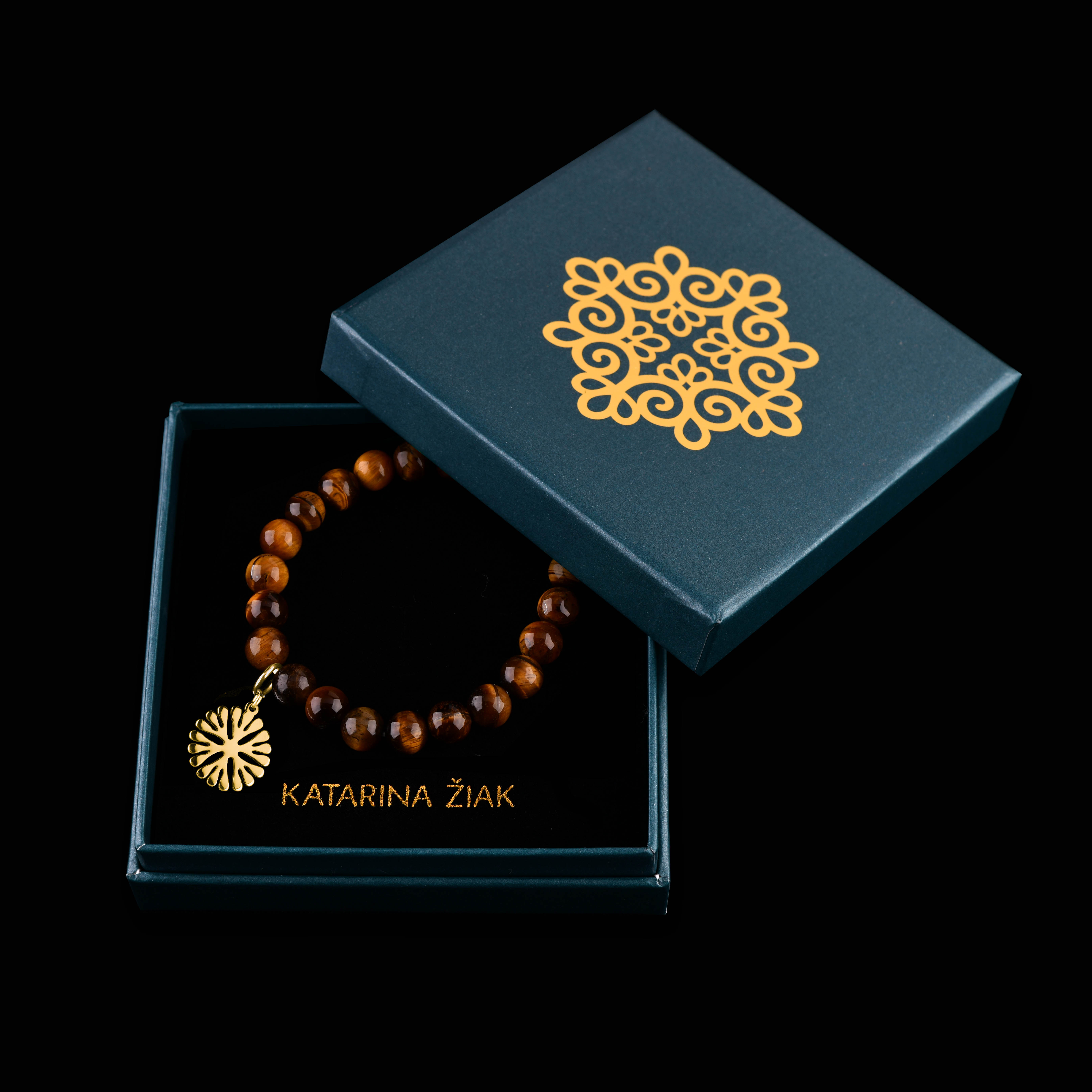 Náramok trakovický kvietok 2 - rôzne kamene