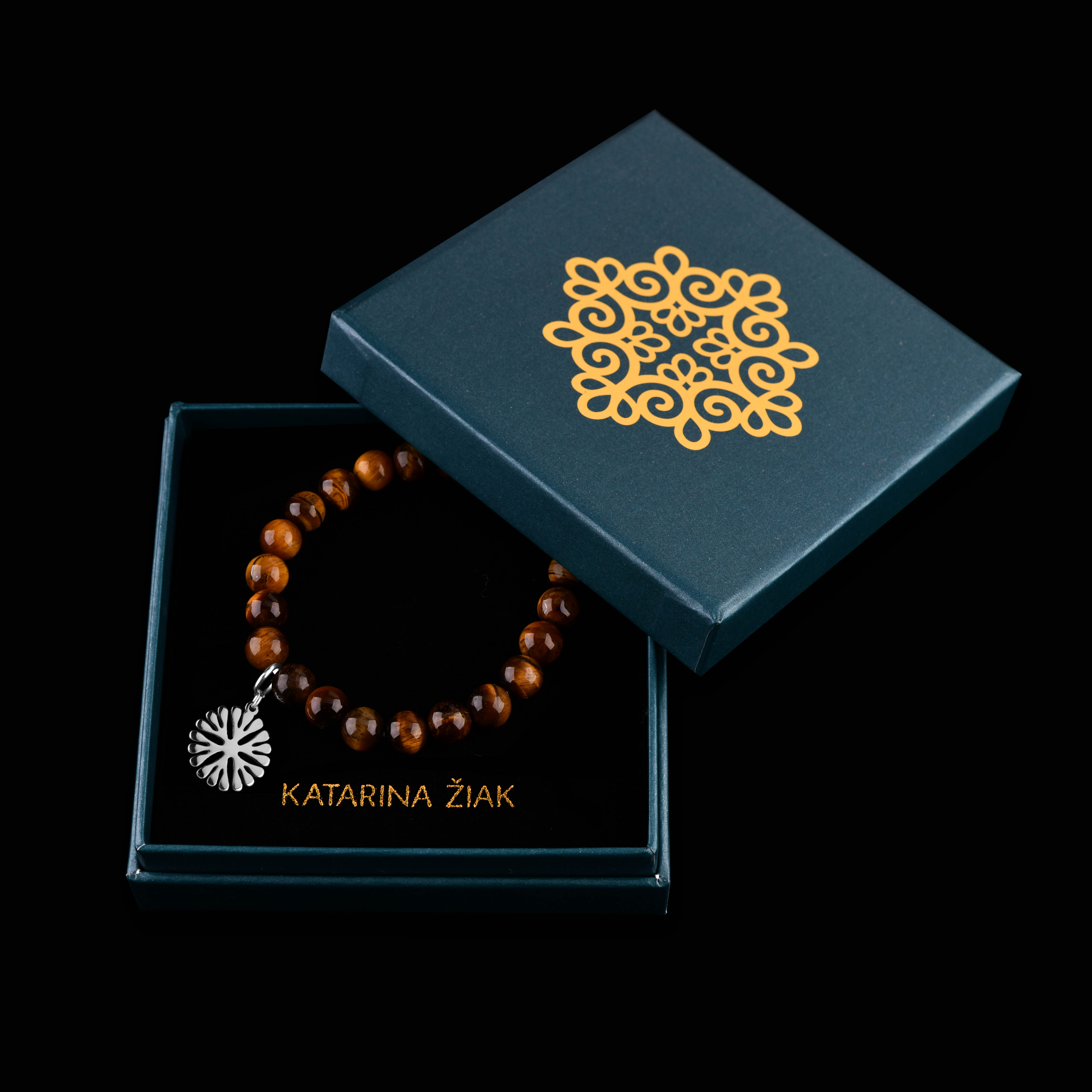 Náramok trakovický kvietok 2 - rôzne kamene