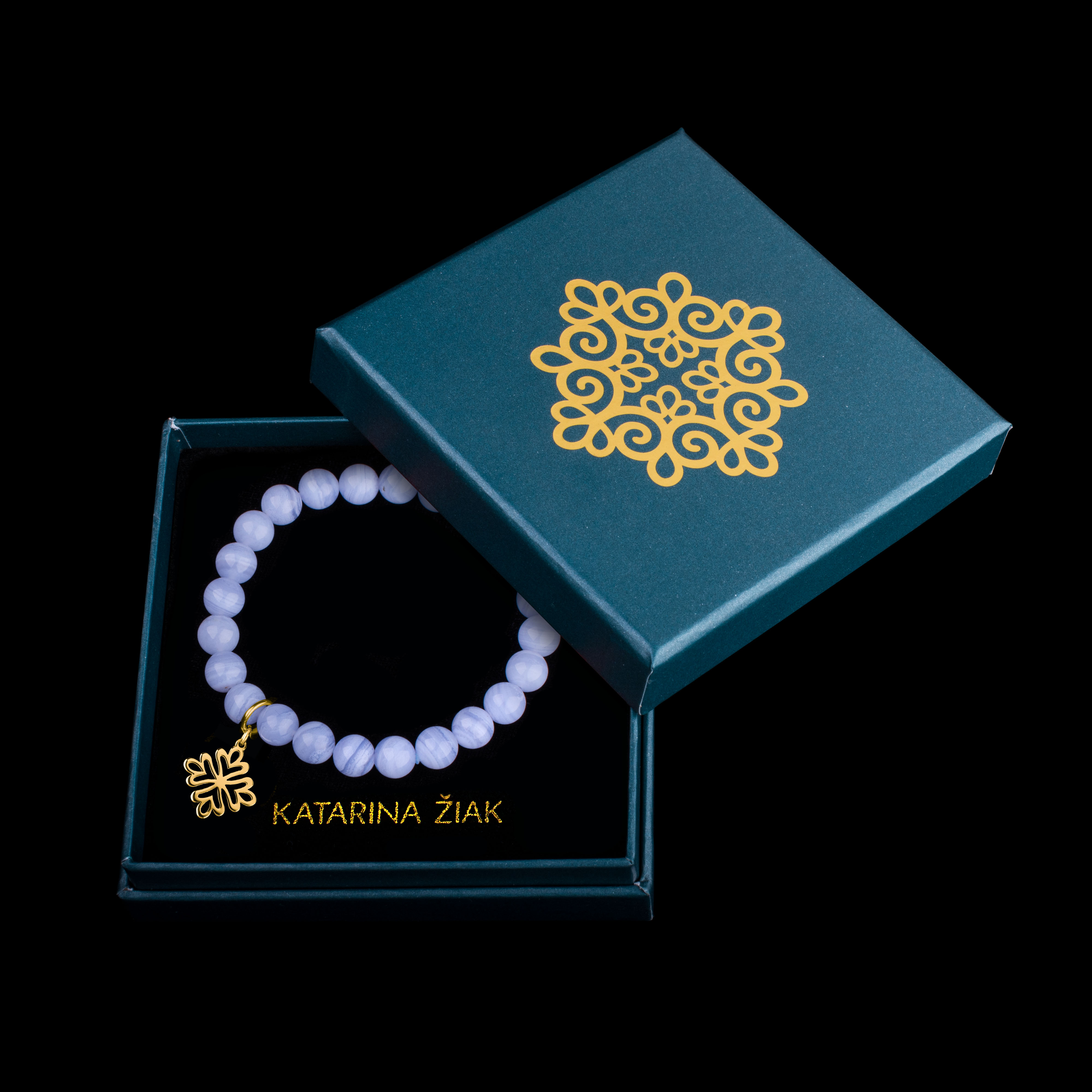 Náramok trakovický kvietok 3 - rôzne kamene