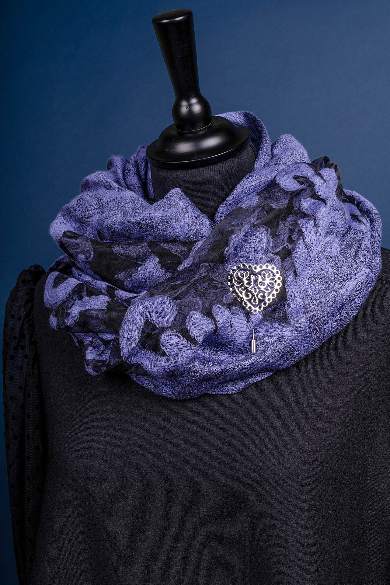 Brošňa srdce holubičky