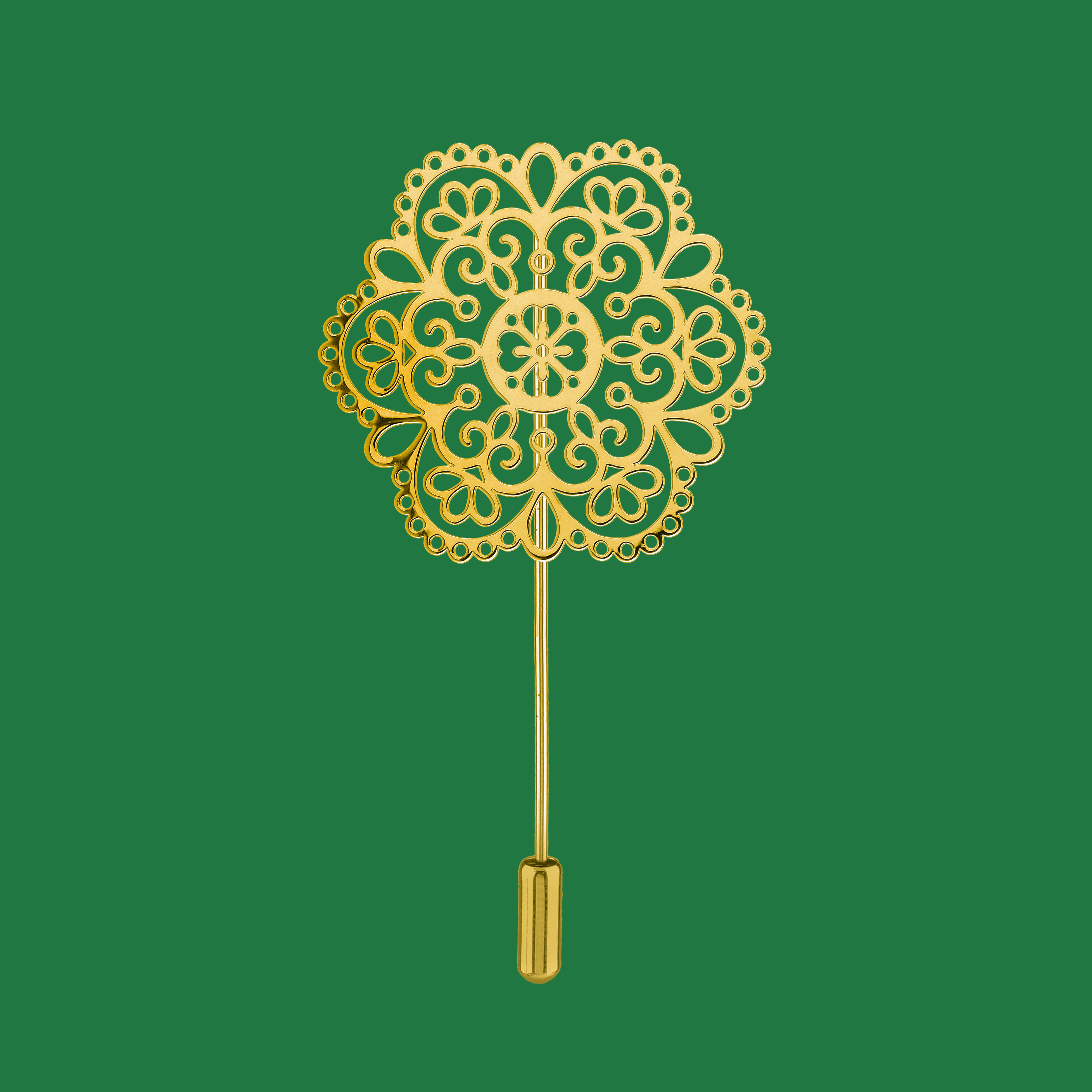 Brošňa ornament čipka nezábudka